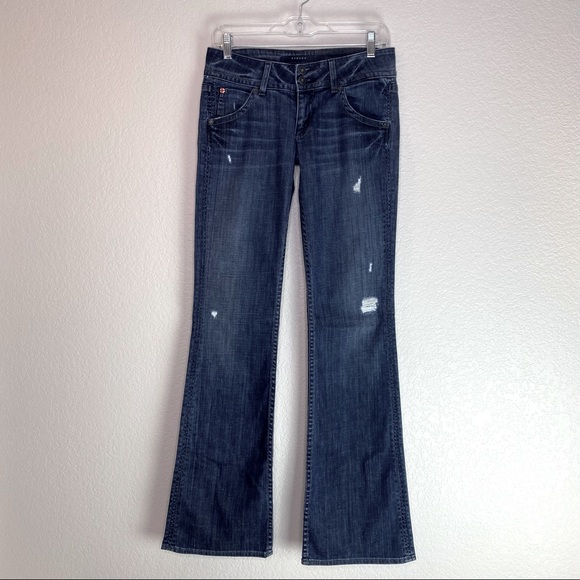 HUDSON JEANS Distressed Signature Flap Pocket Bootcut Jeans Denim Size 26 - Picture 16 of 16